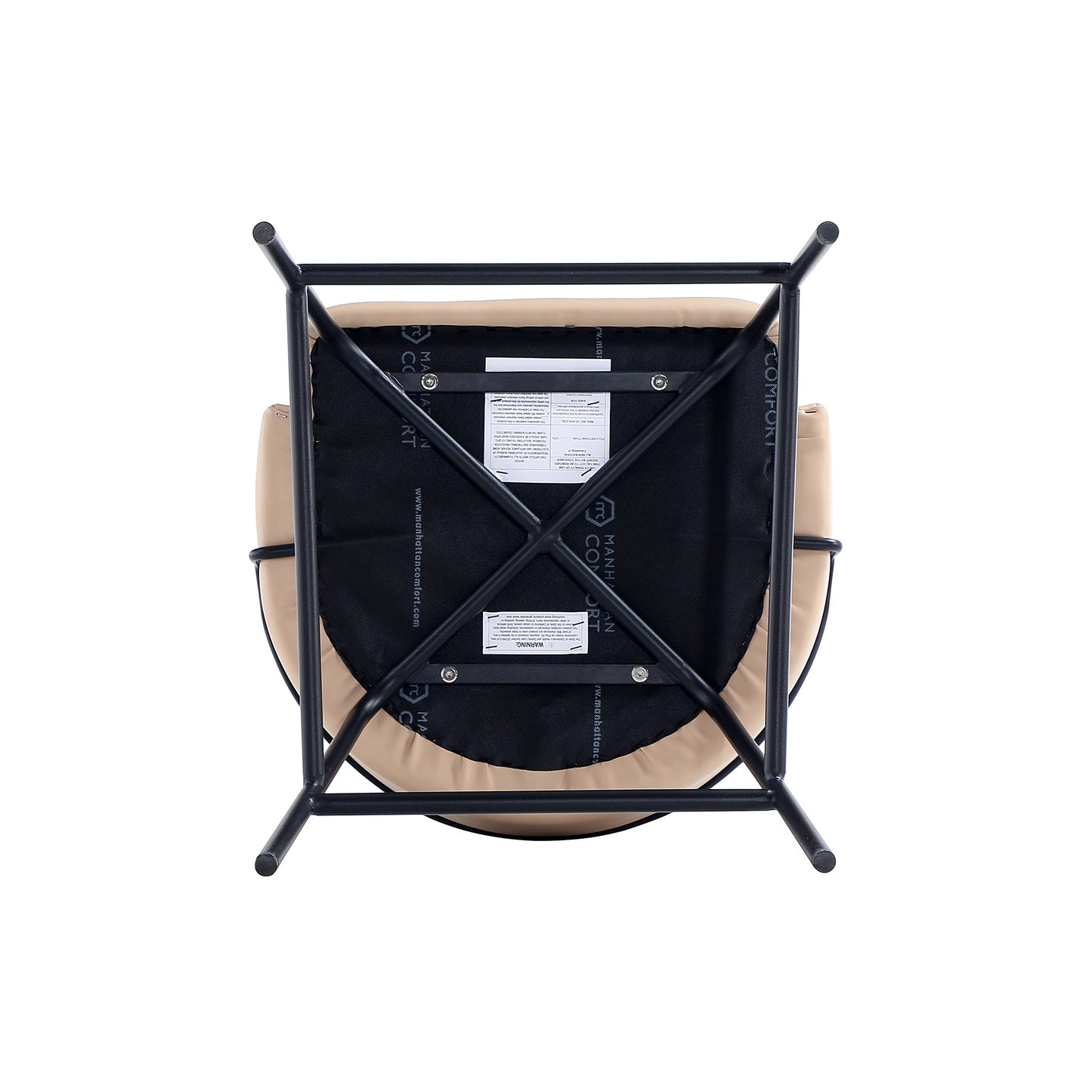 Gracie Counter Stool in Tan and Black (set of 2) - Ornate Home