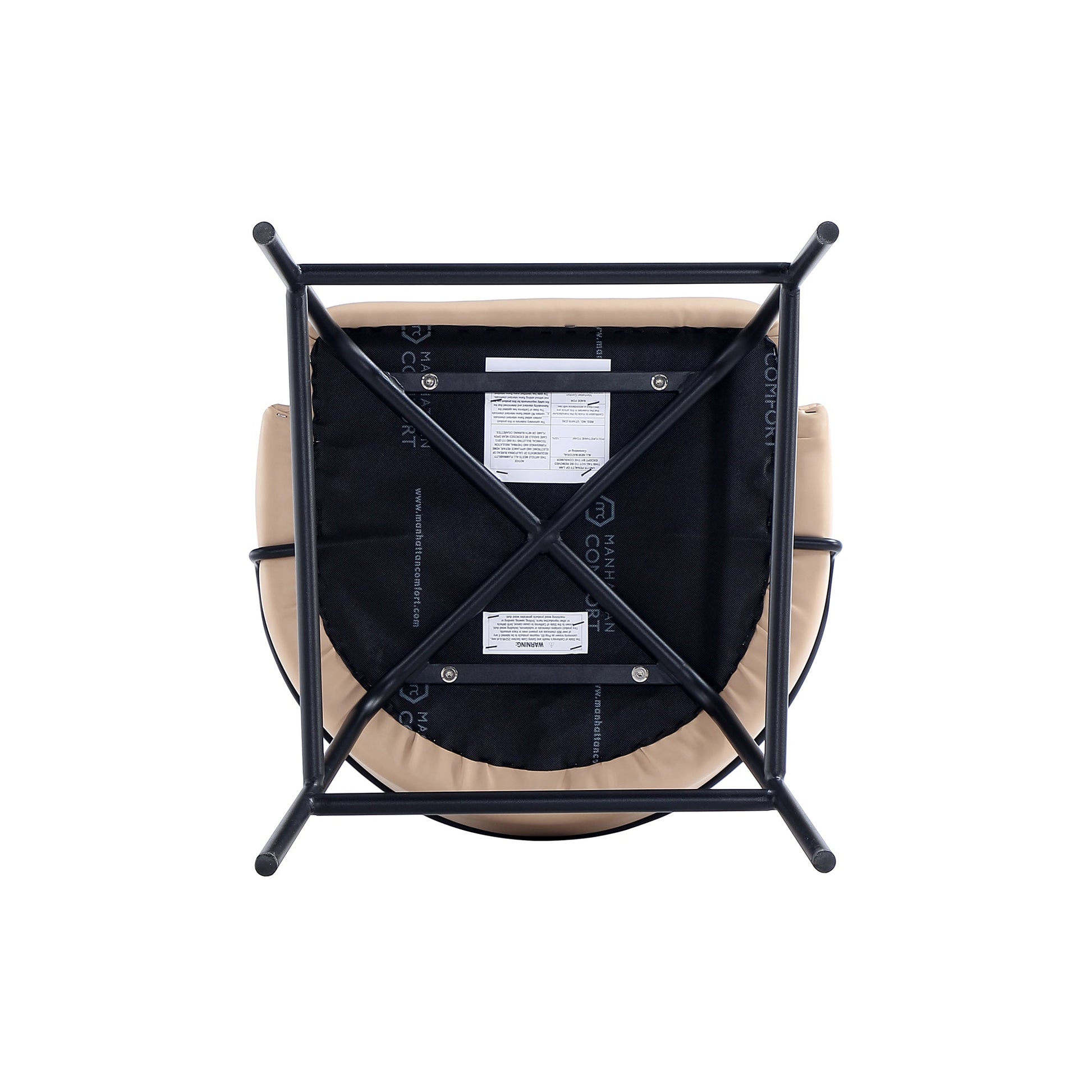 Gracie Counter Stool in Tan and Black (set of 3) - Ornate Home