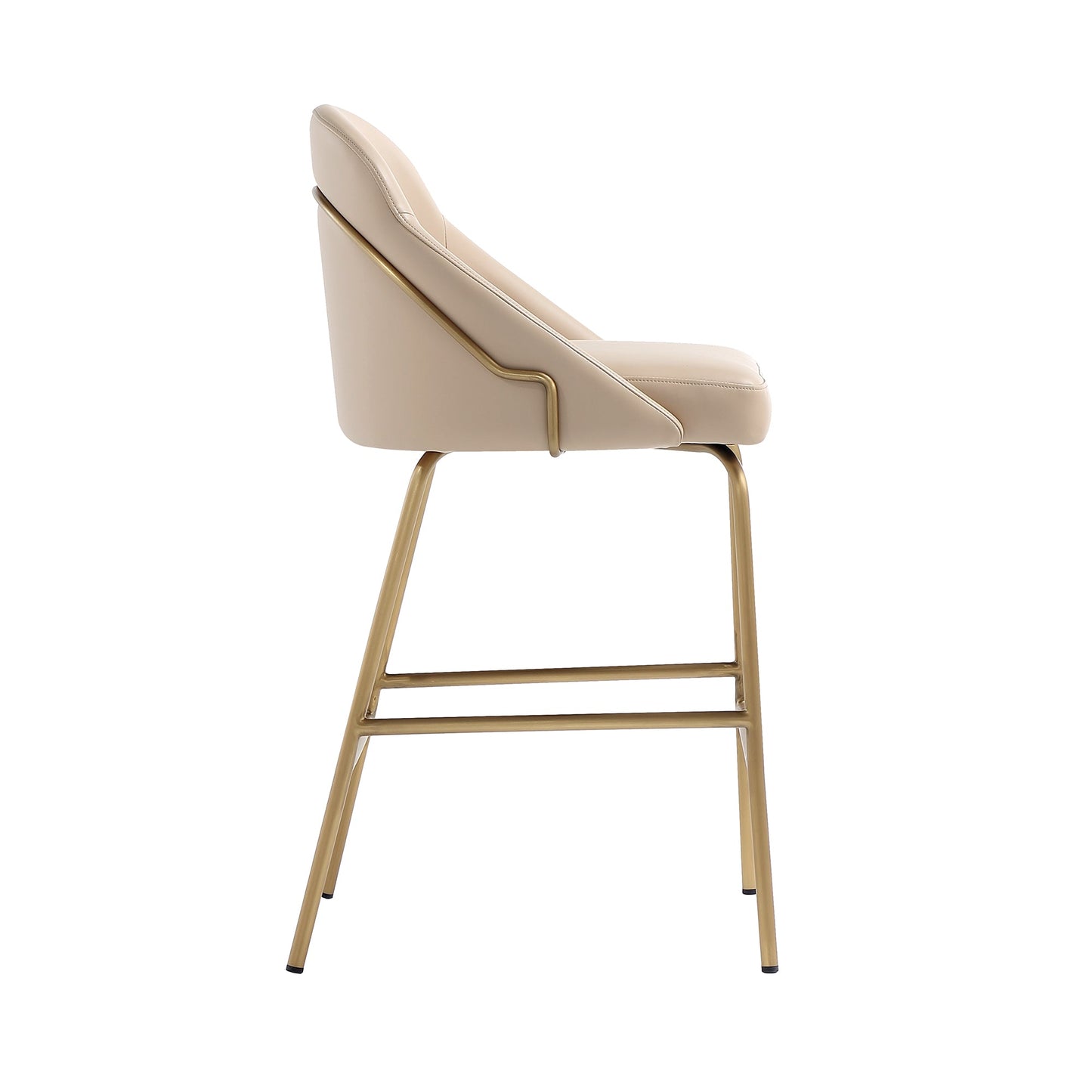 Gracie Counter Stool in Tan and Gold - Ornate Home
