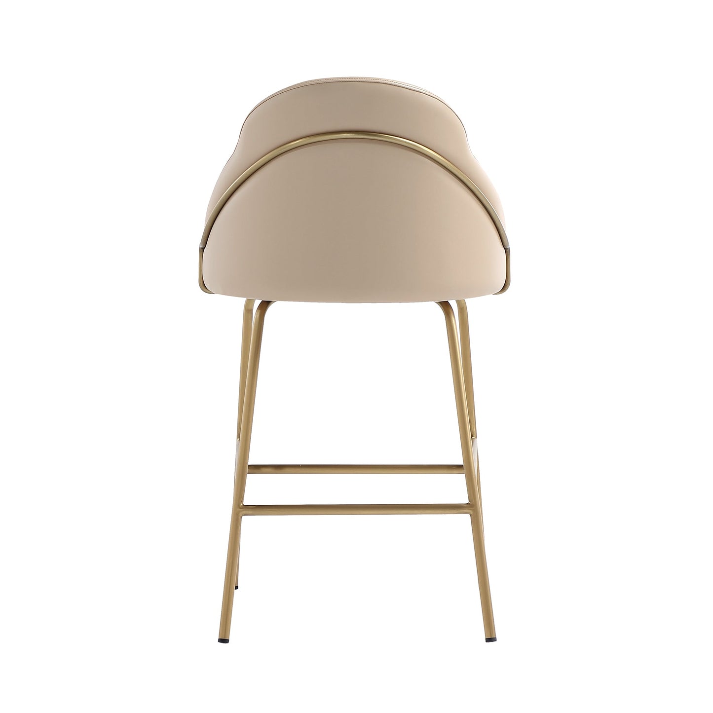 Gracie Counter Stool in Tan and Gold - Ornate Home