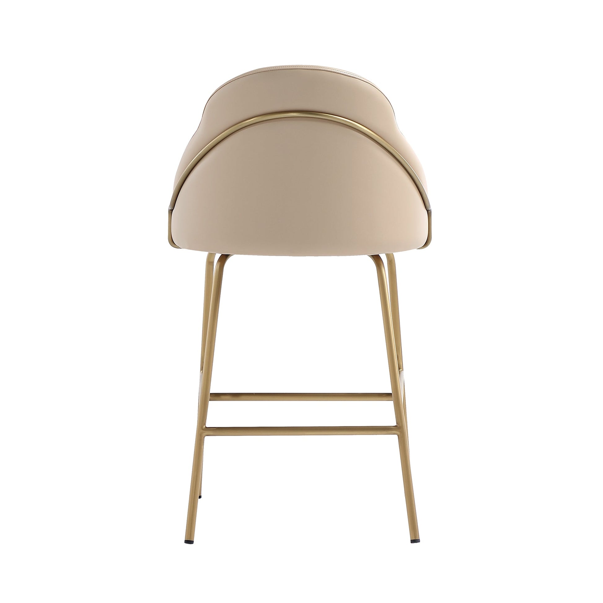 Gracie Counter Stool in Tan and Gold (set of 3) - Ornate Home