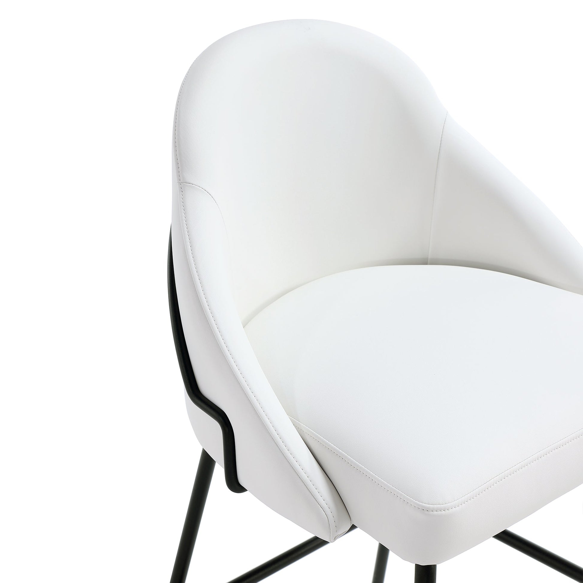 Gracie Counter Stool in White and Black - Ornate Home