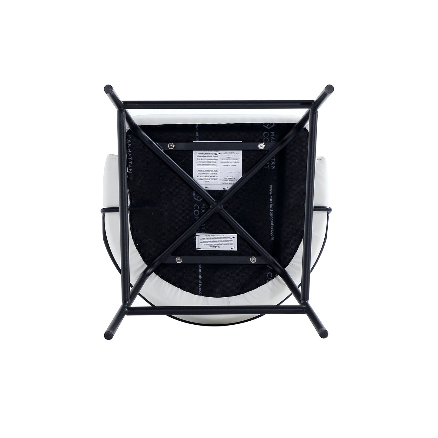 Gracie Counter Stool in White and Black - Ornate Home