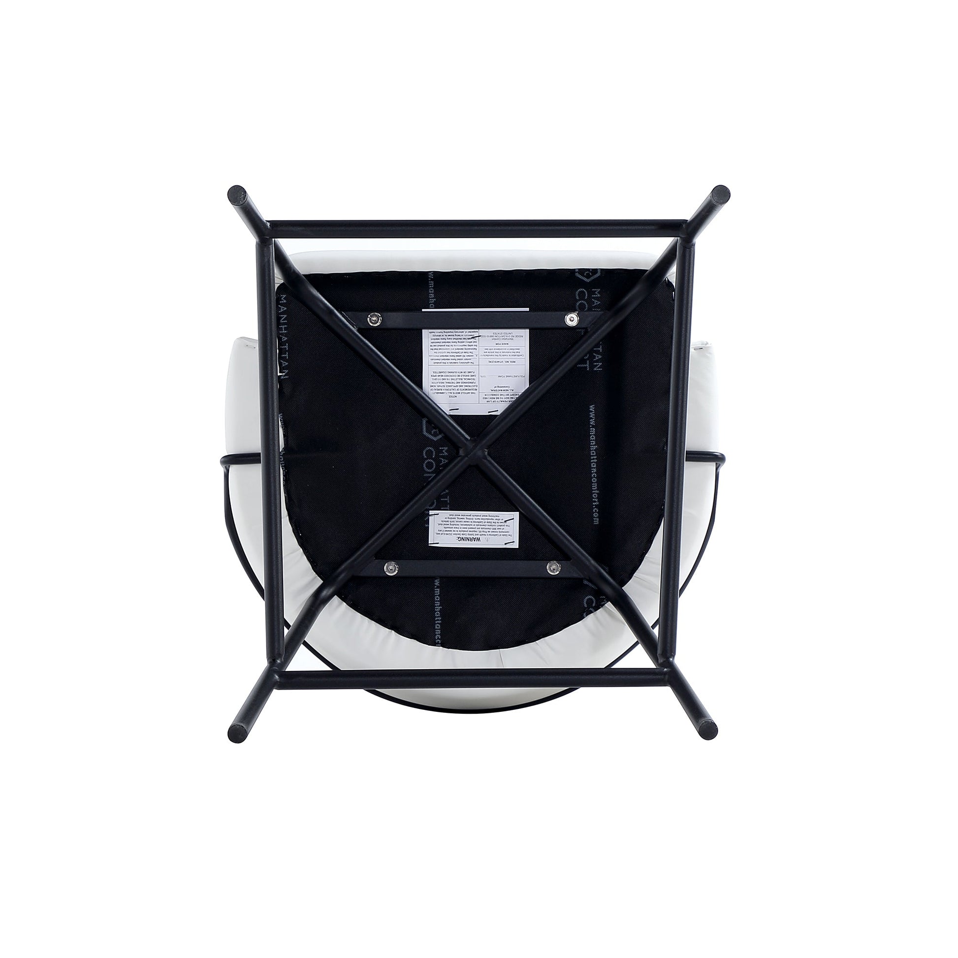 Gracie Counter Stool in White and Black (set of 3) - Ornate Home