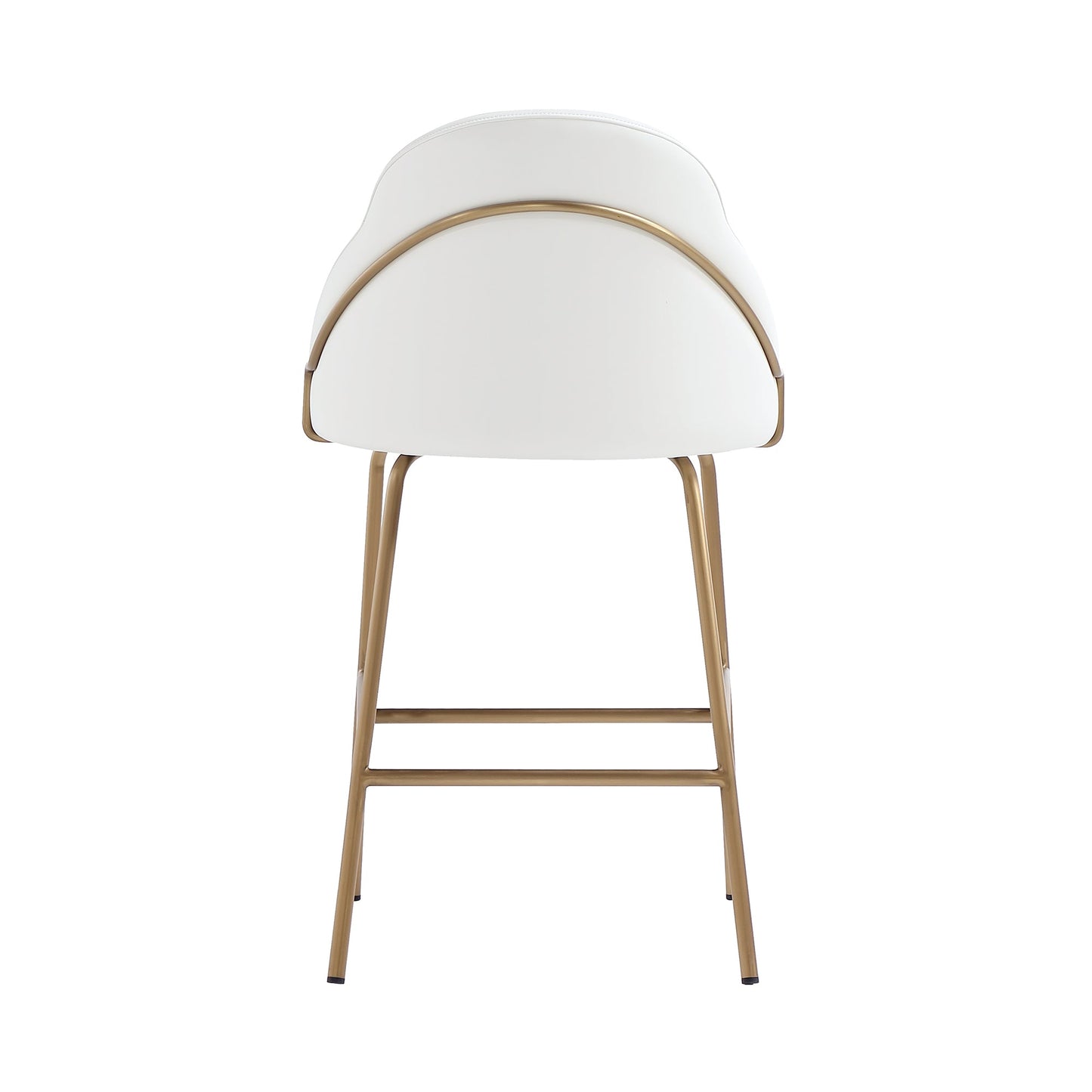 Gracie Counter Stool in White and Gold (set of 3) - Ornate Home