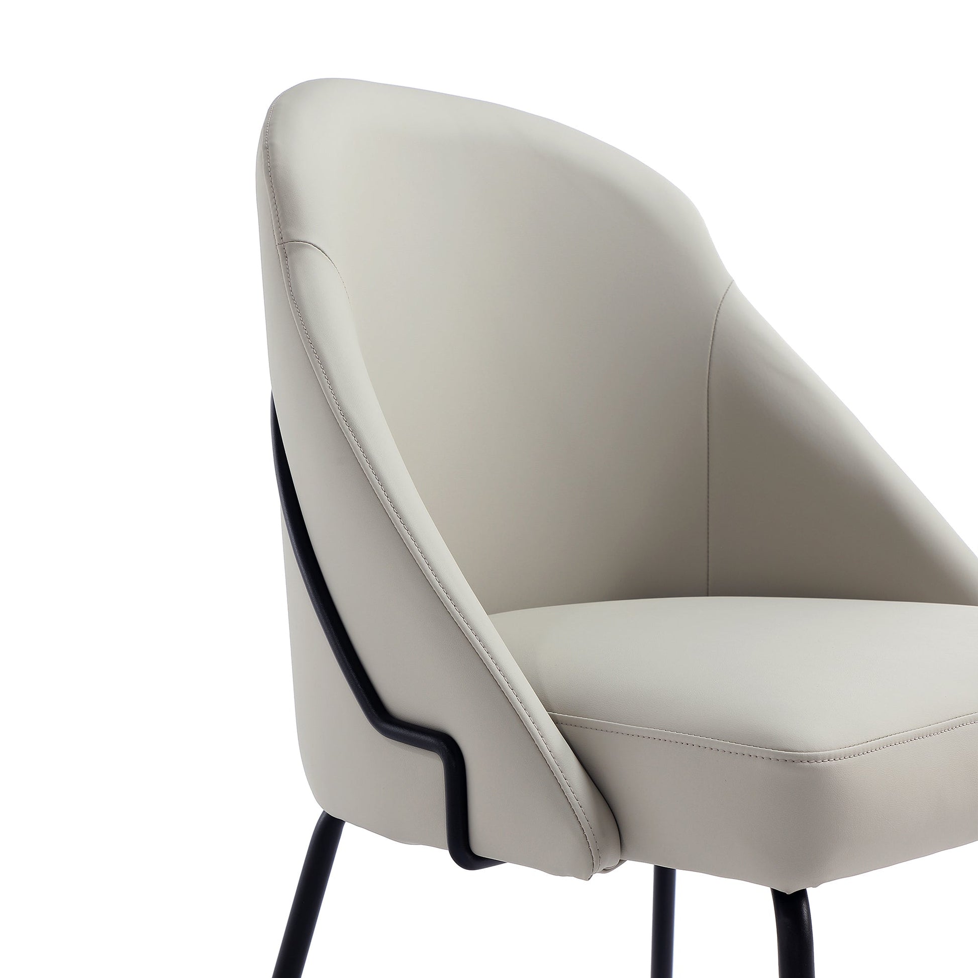 Gracie Dining Chair in Stone and Black - Ornate Home