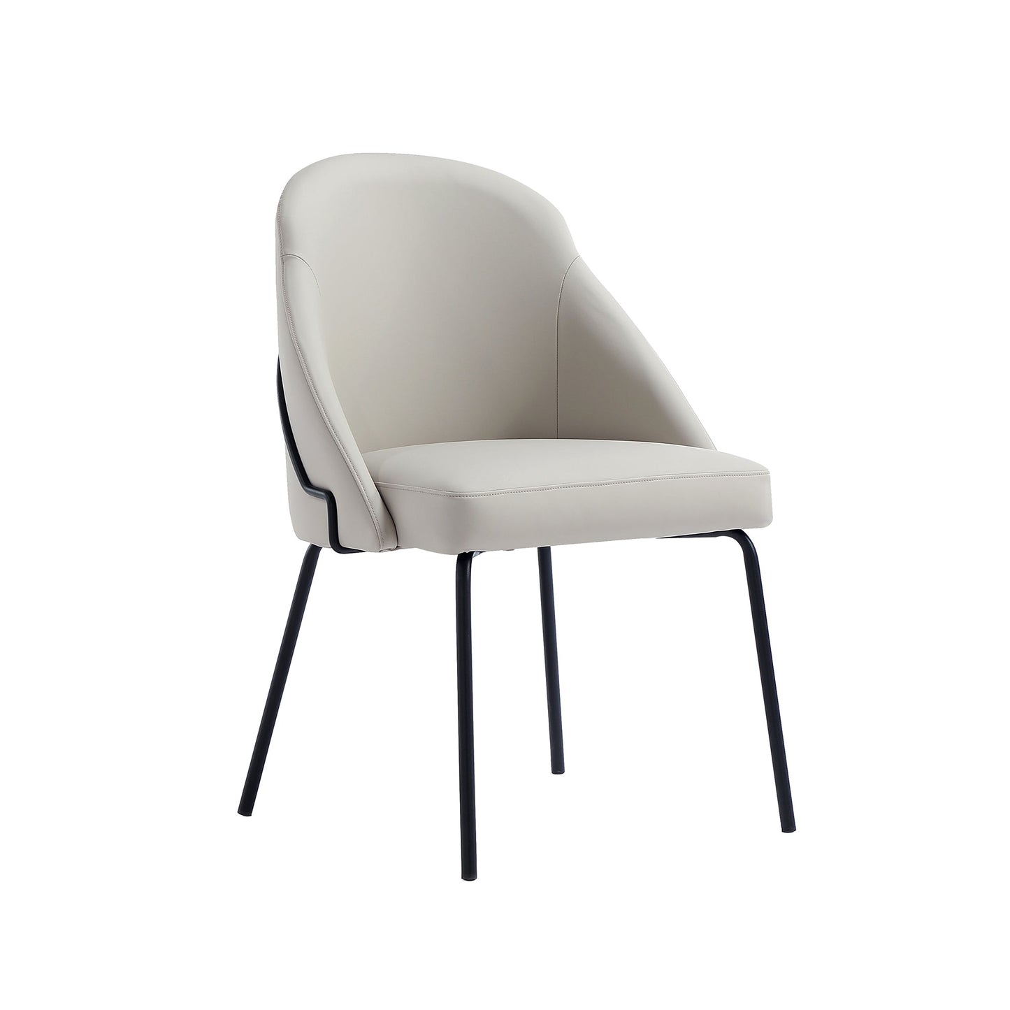 Gracie Dining Chair in Stone and Black - Ornate Home