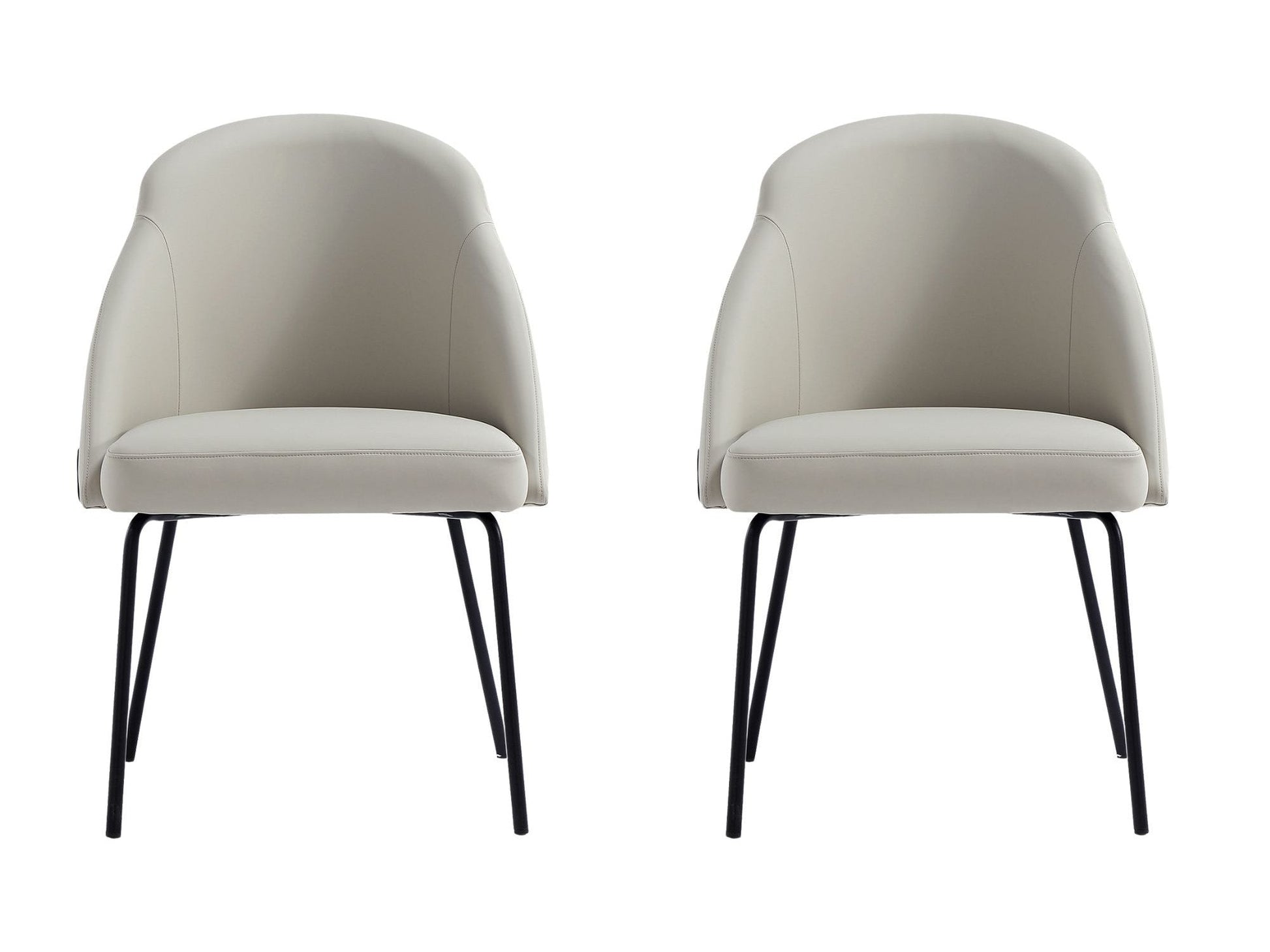 Gracie Dining Chair in Stone and Black (set of 2) - Ornate Home