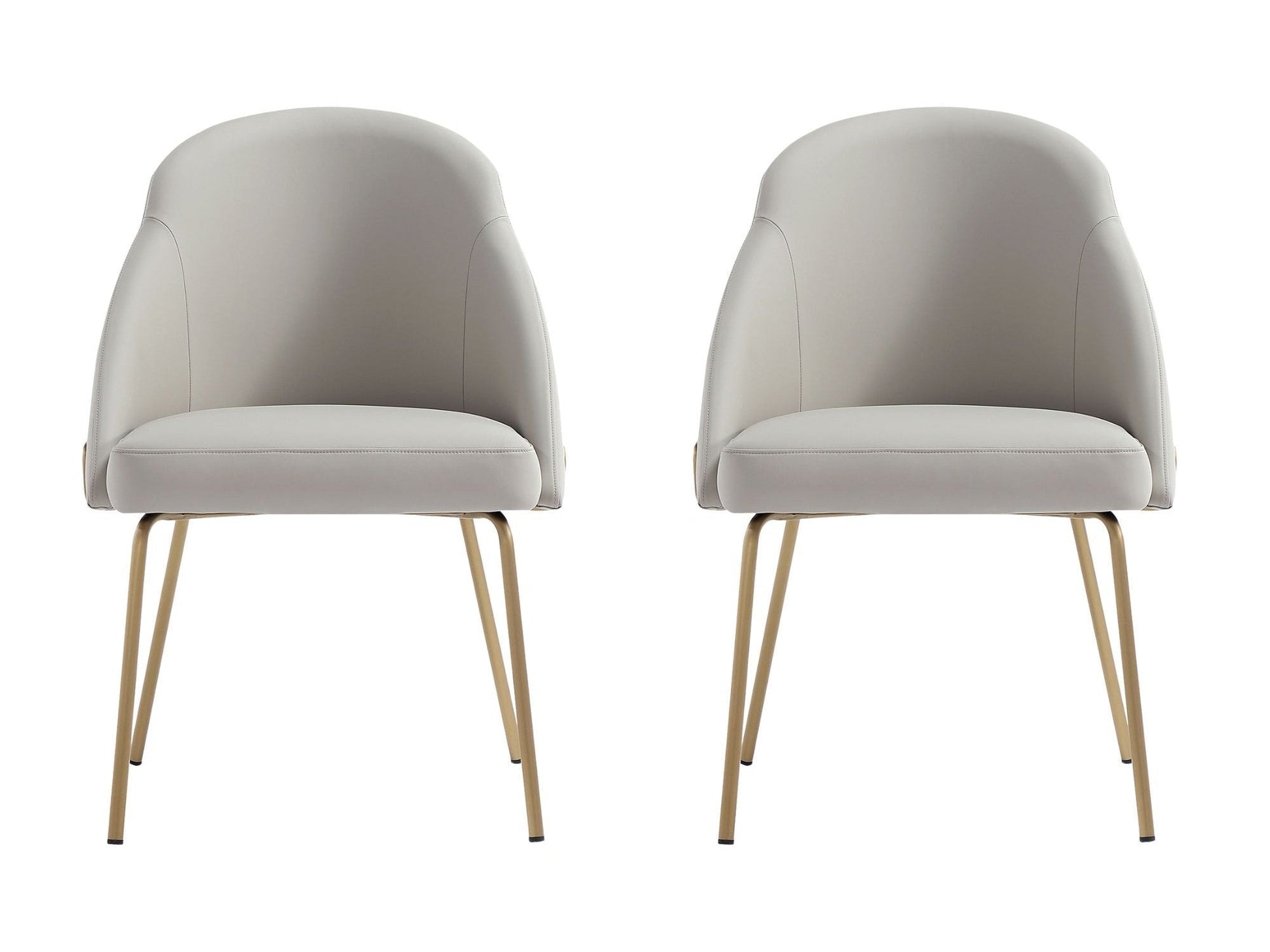 Gracie Dining Chair in Stone and Gold (set of 2) - Ornate Home