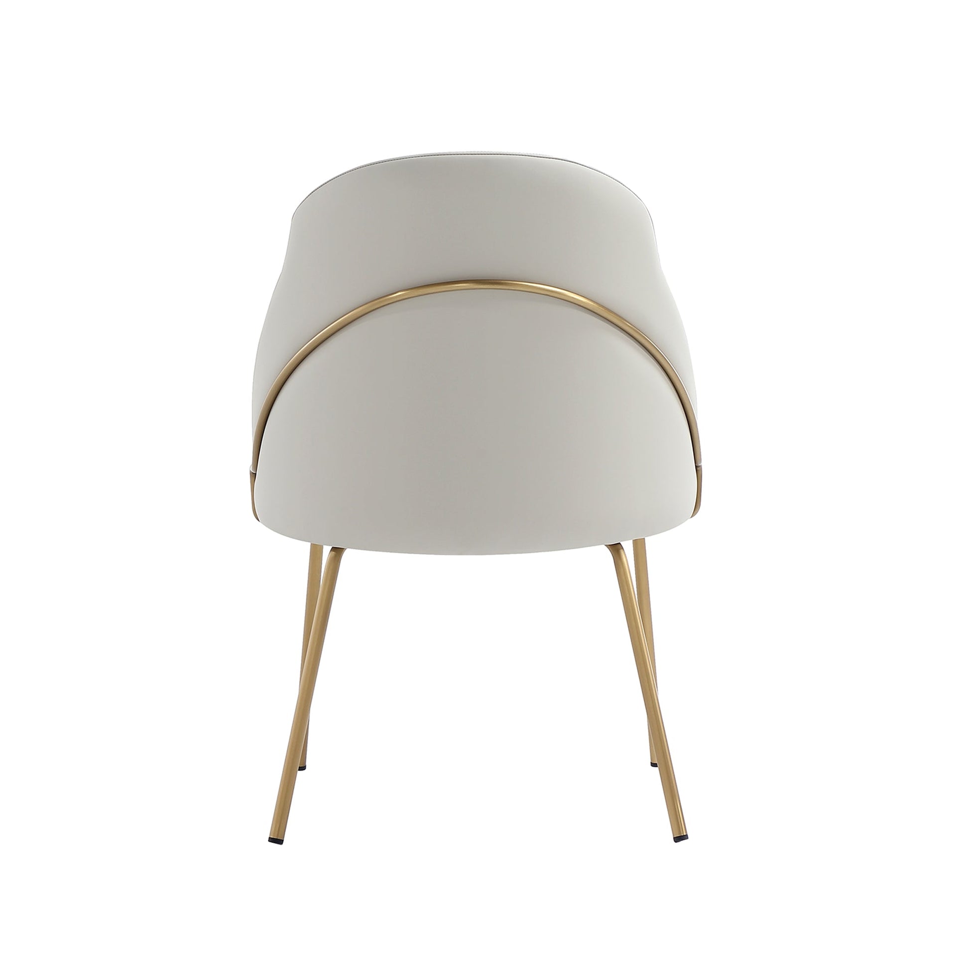 Gracie Dining Chair in Stone and Gold (set of 2) - Ornate Home