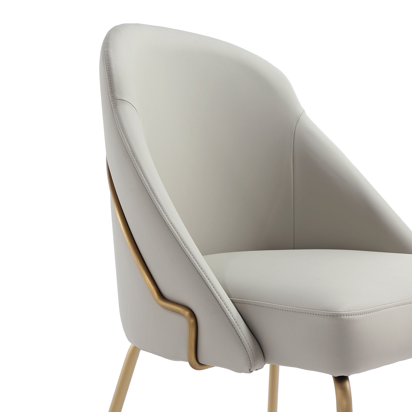 Gracie Dining Chair in Stone and Gold (set of 4) - Ornate Home