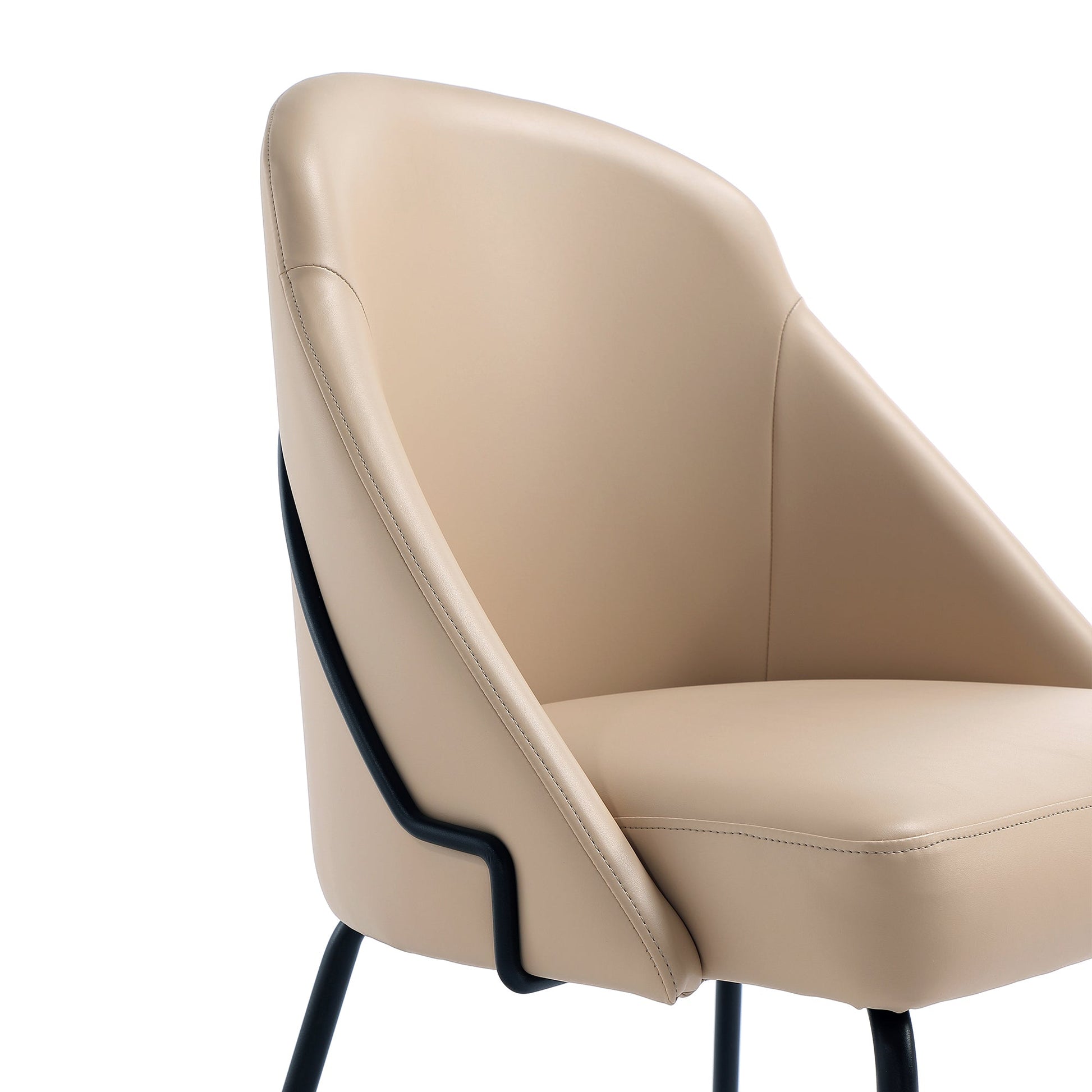 Gracie Dining Chair in Tan and Black (set of 4) - Ornate Home