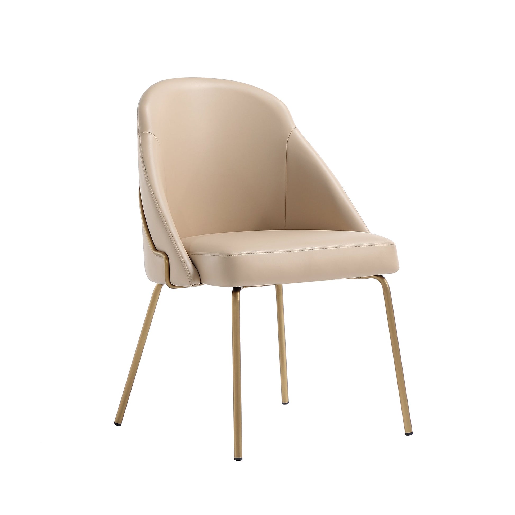 Gracie Dining Chair in Tan and Gold - Ornate Home