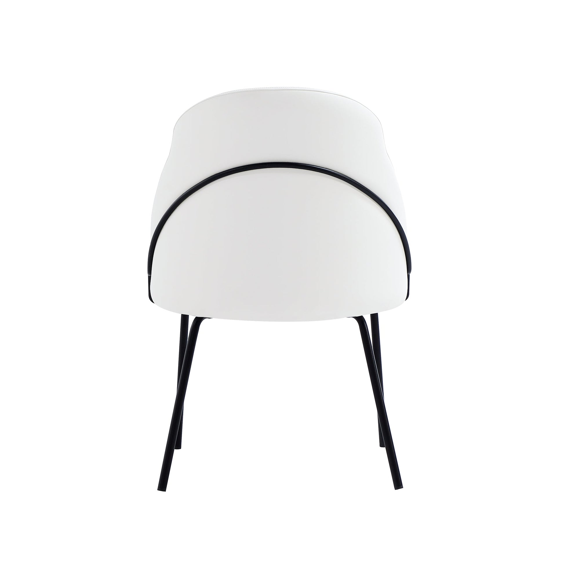 Gracie Dining Chair in White and Black - Ornate Home