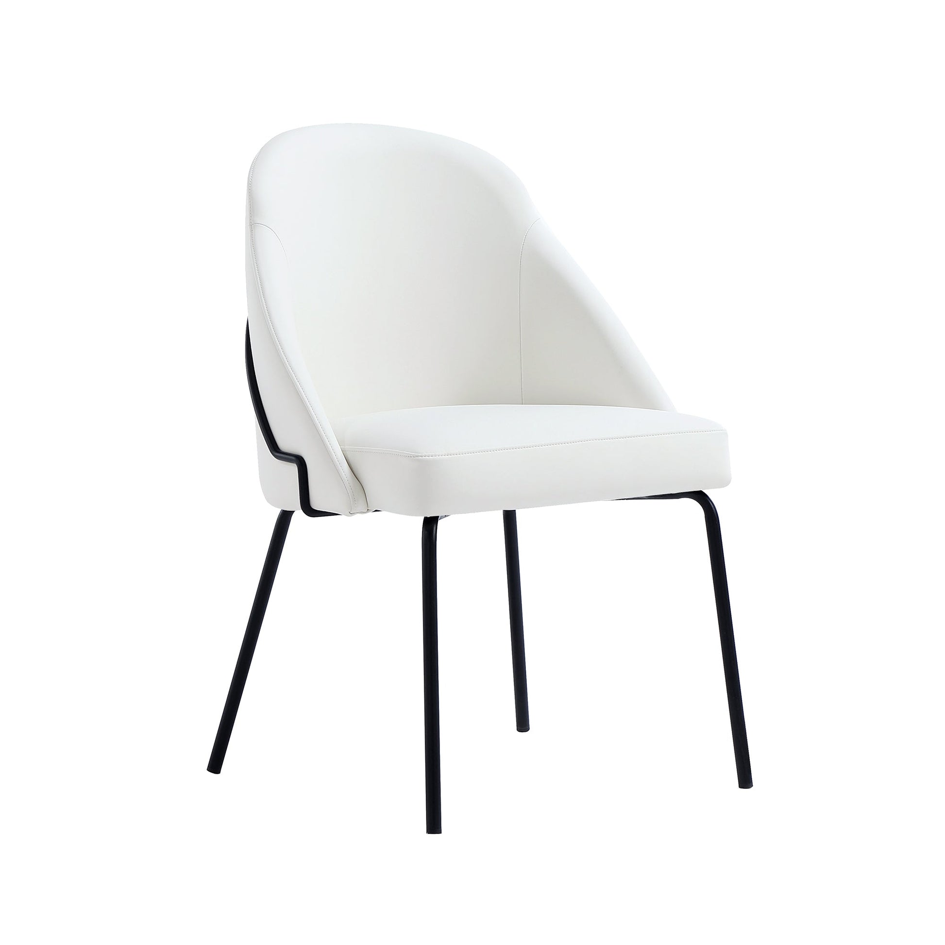 Gracie Dining Chair in White and Black (set of 4) - Ornate Home