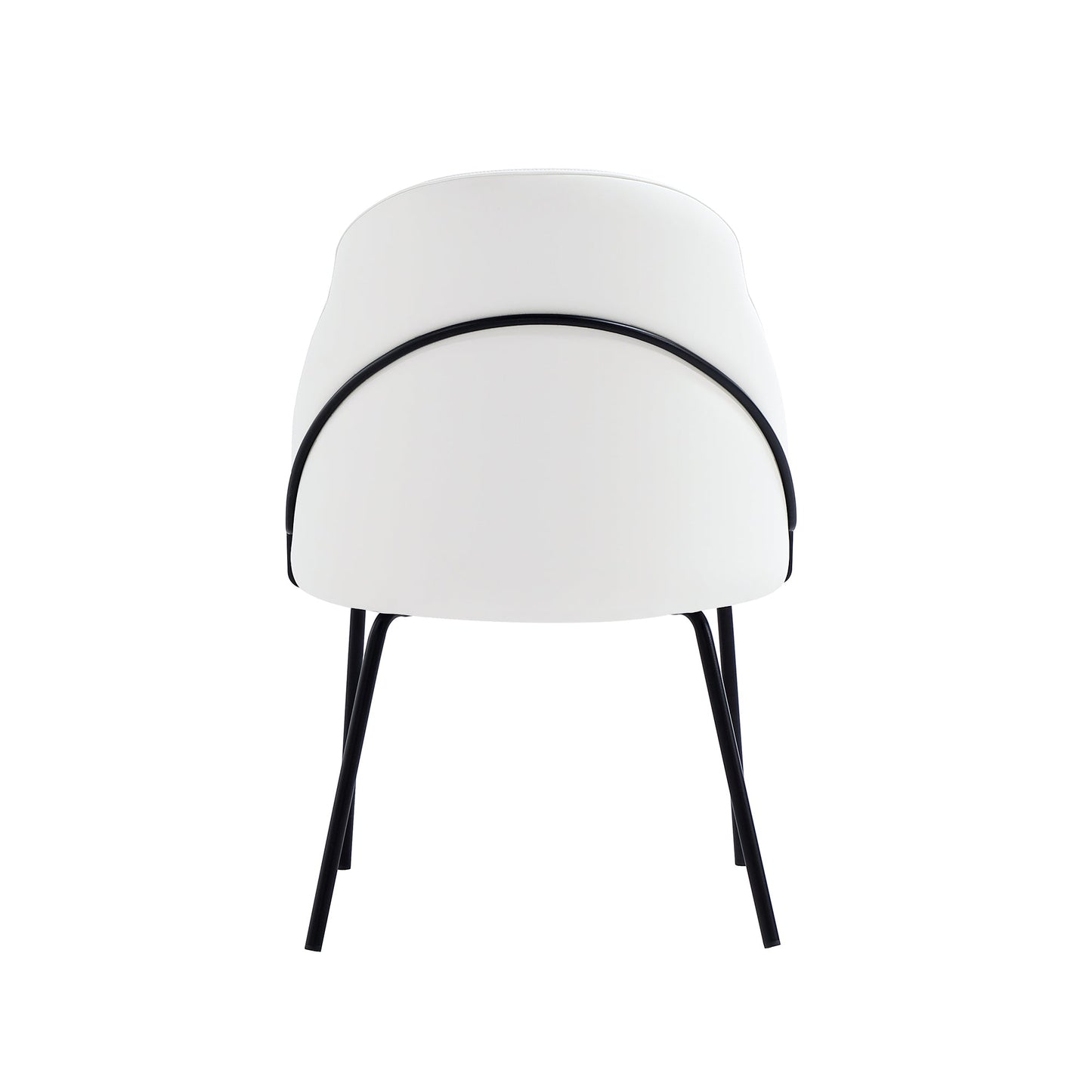 Gracie Dining Chair in White and Black (set of 4) - Ornate Home