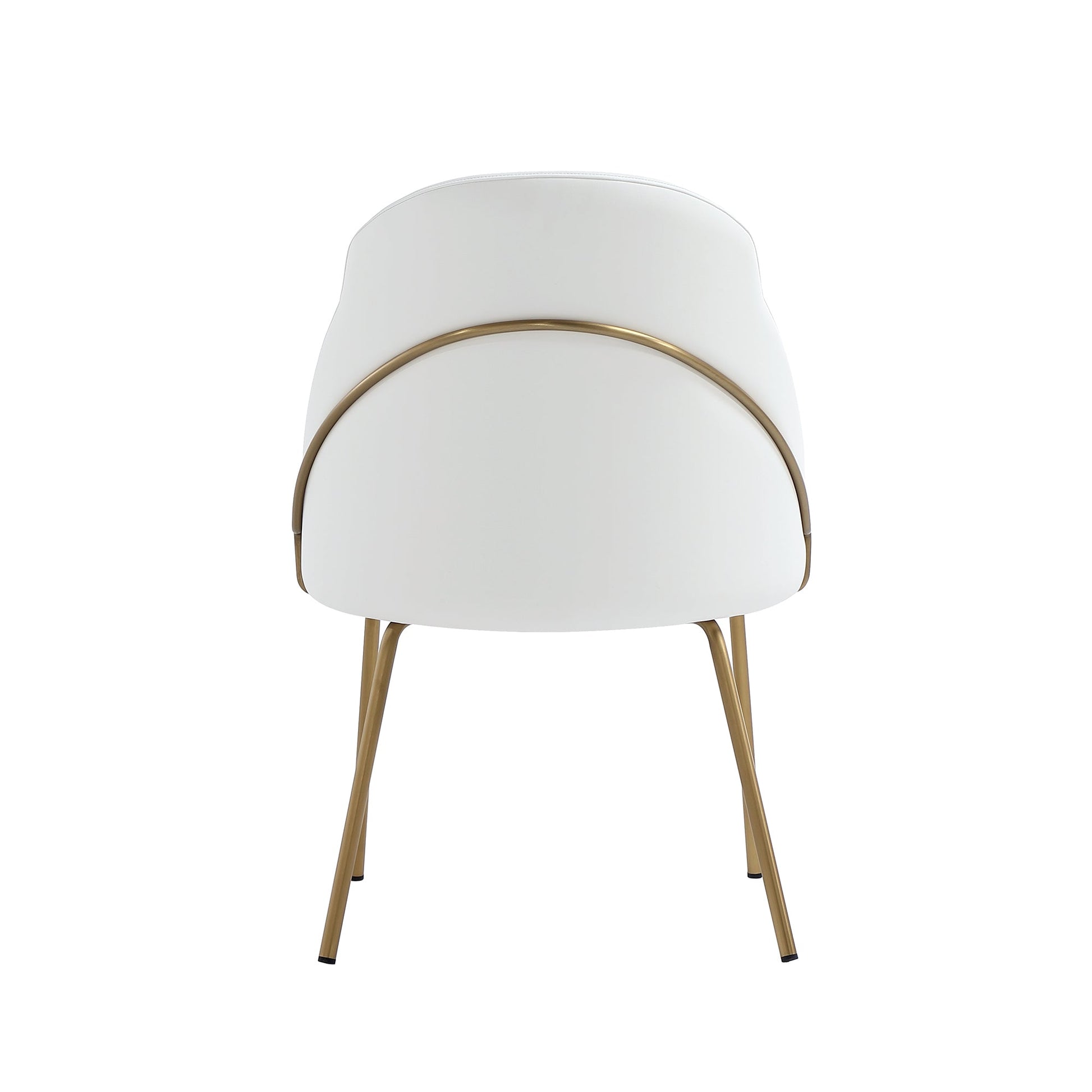 Gracie Dining Chair in White and Gold - Ornate Home