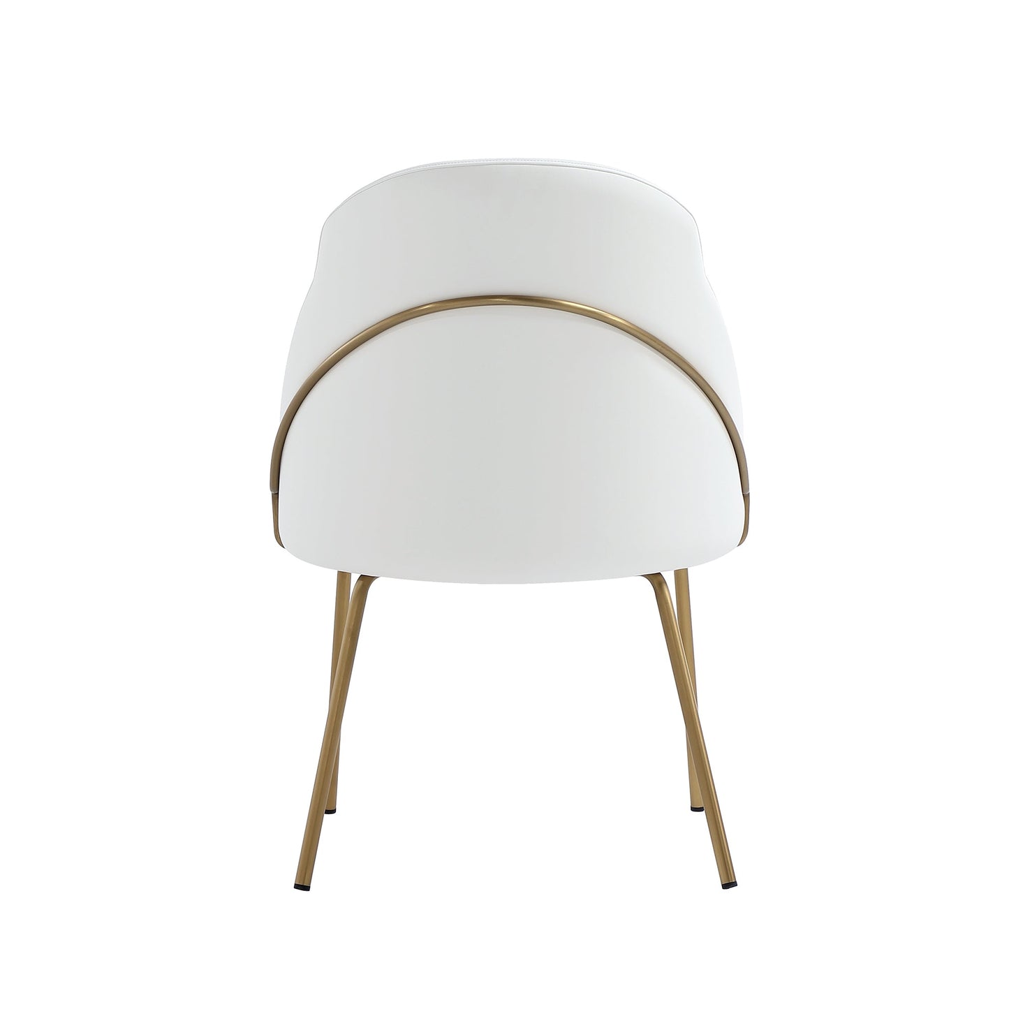 Gracie Dining Chair in White and Gold (set of 2) - Ornate Home