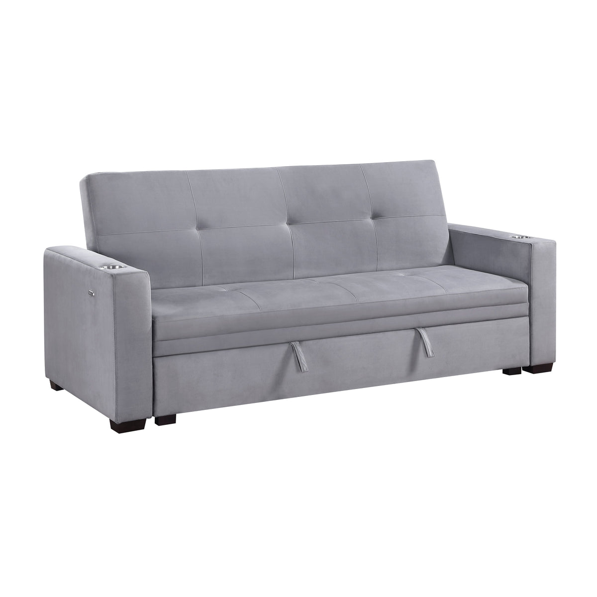 Grady Gray Convertible Sofa - Ornate Home