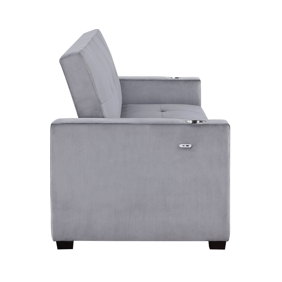 Grady Gray Convertible Sofa - Ornate Home
