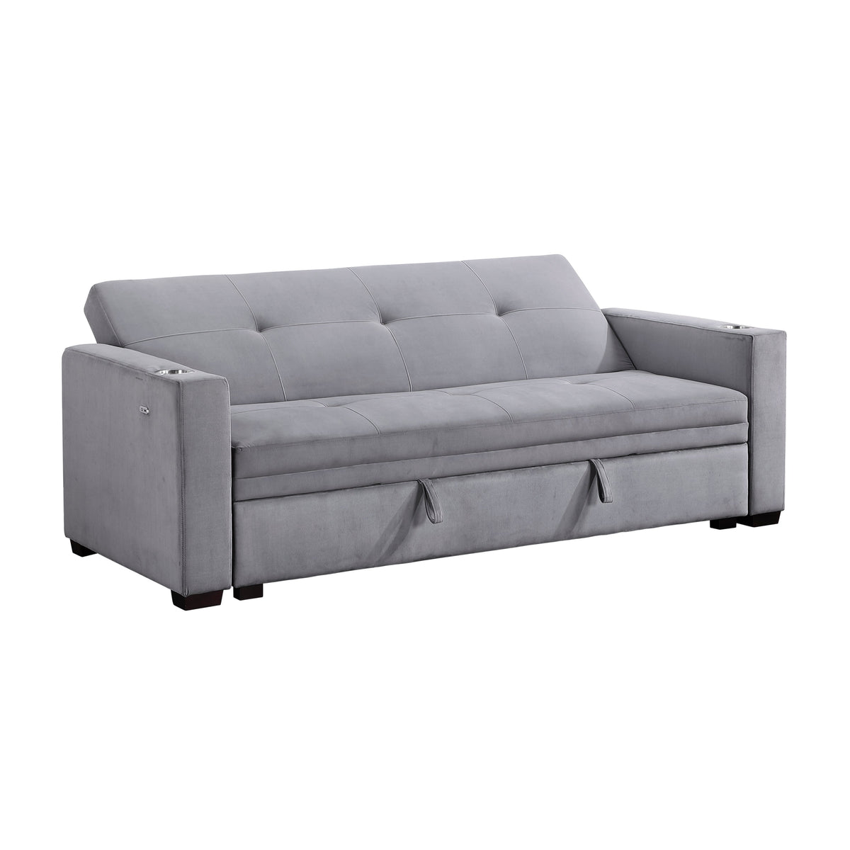 Grady Gray Convertible Sofa - Ornate Home