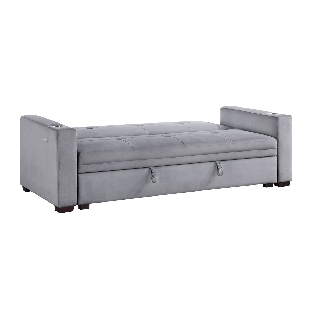 Grady Gray Convertible Sofa - Ornate Home
