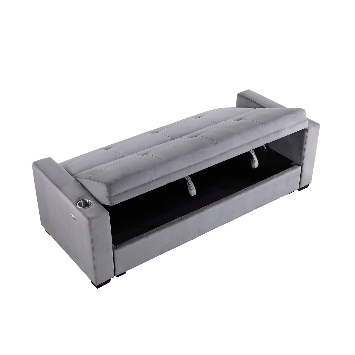 Grady Gray Convertible Sofa - Ornate Home