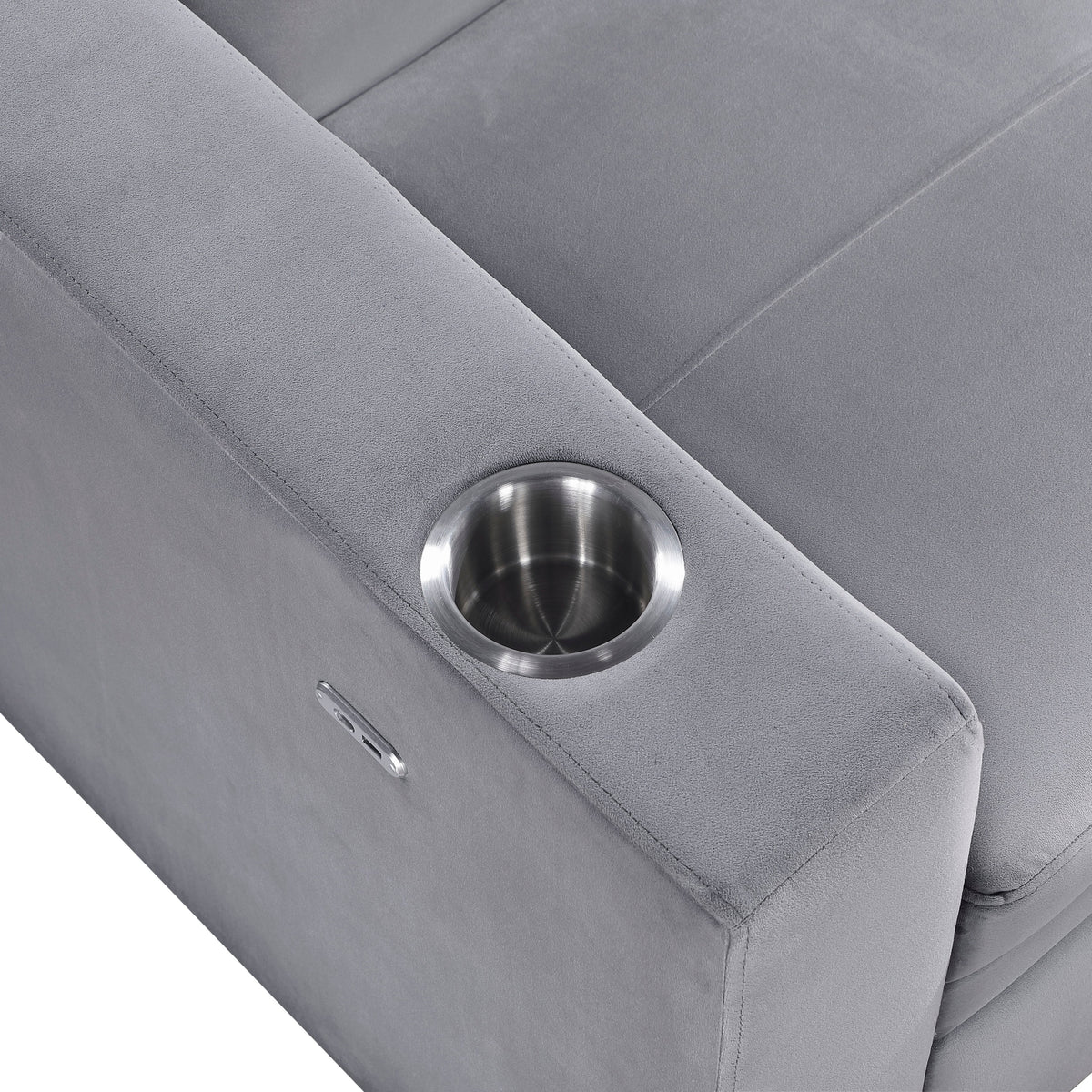 Grady Gray Convertible Sofa - Ornate Home