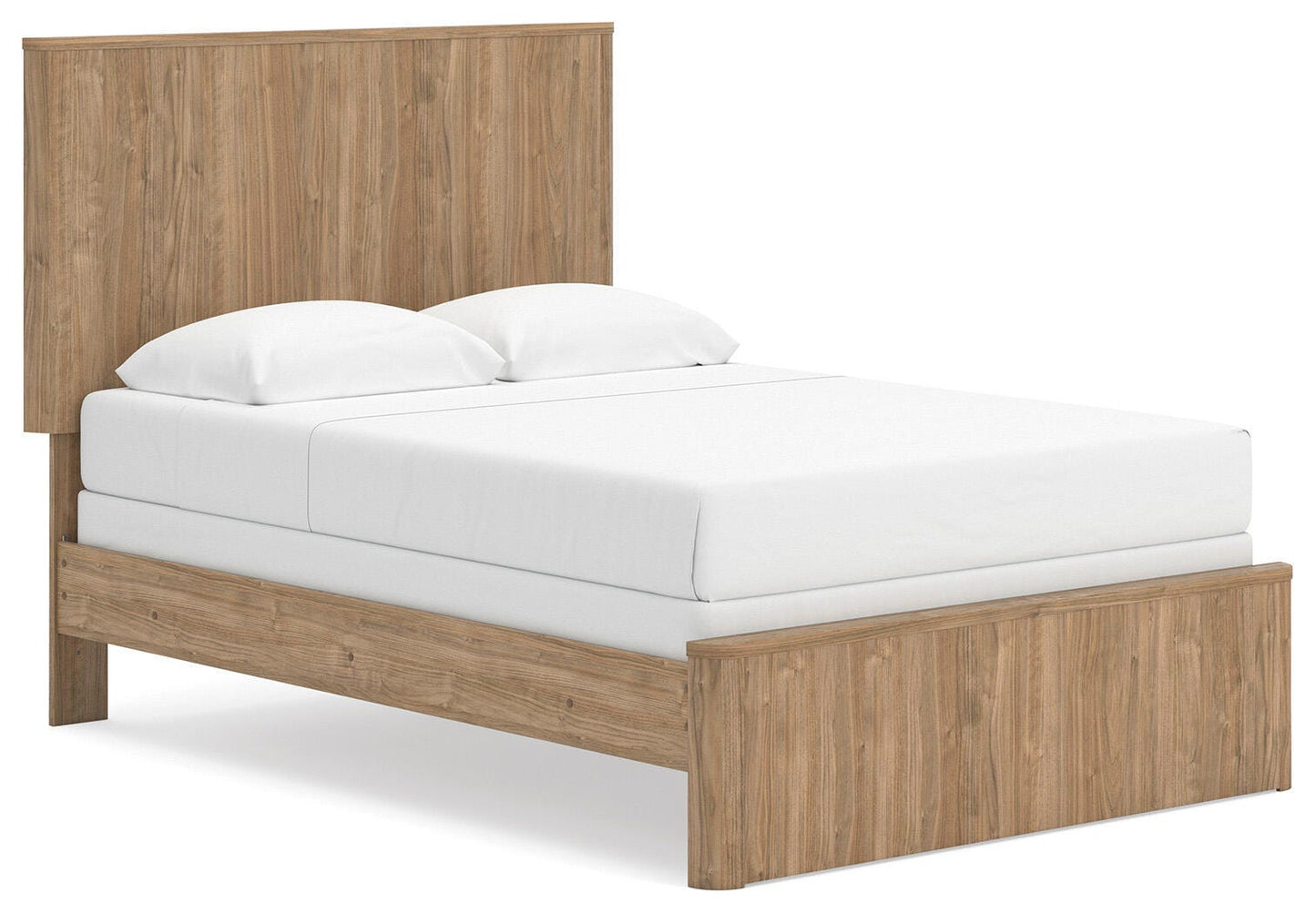 Gramburg Warm Natural Brown Full Panel Bed- Viva Furn