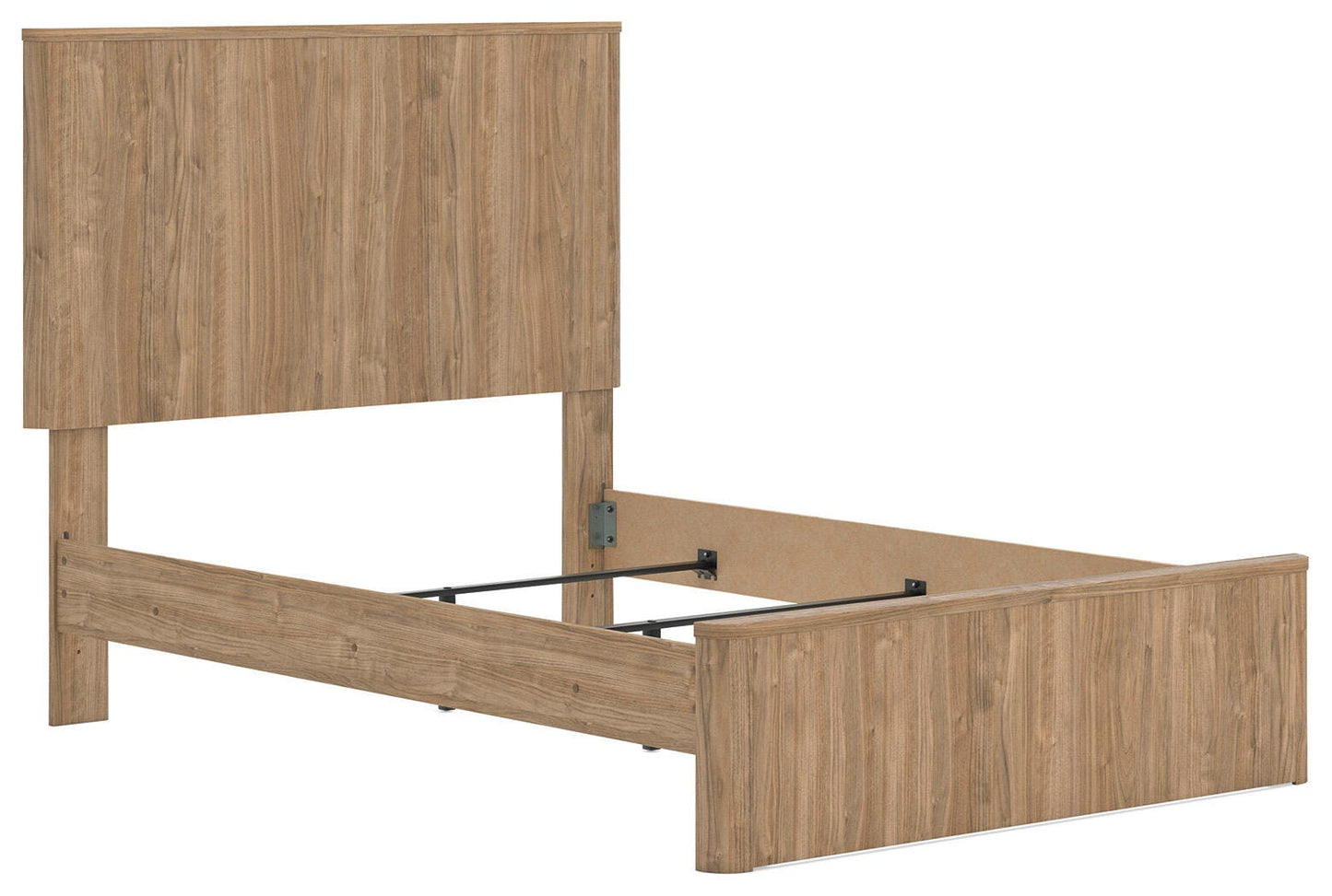 Gramburg Warm Natural Brown Full Panel Bed- Viva Furn