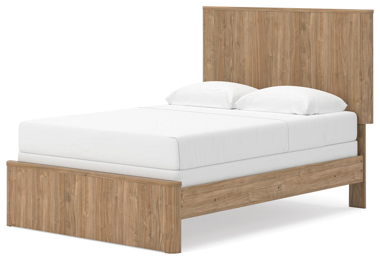 Gramburg Warm Natural Brown Full Panel Bed- Viva Furn