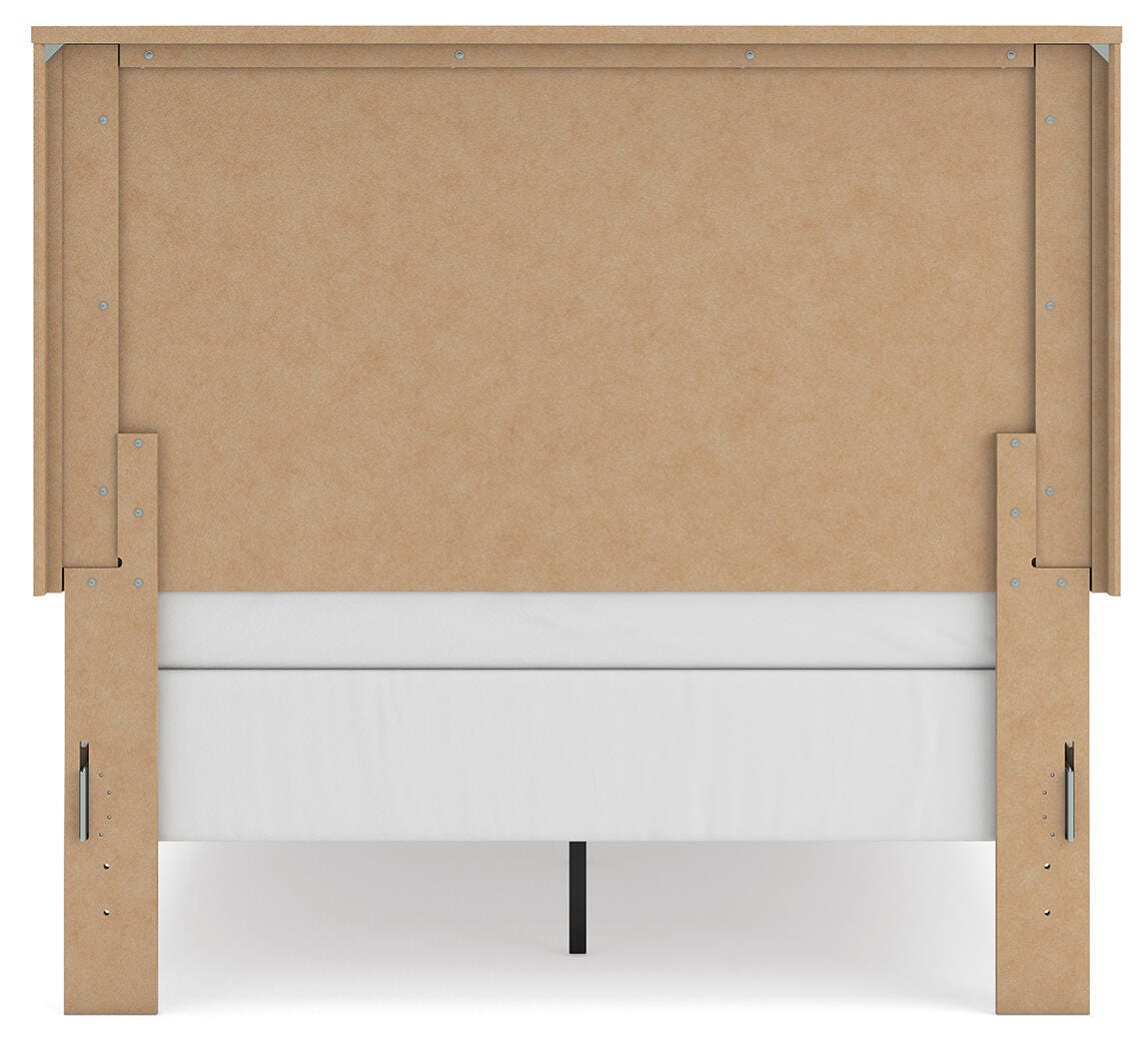 Gramburg Warm Natural Brown Full Panel Bed- Viva Furn
