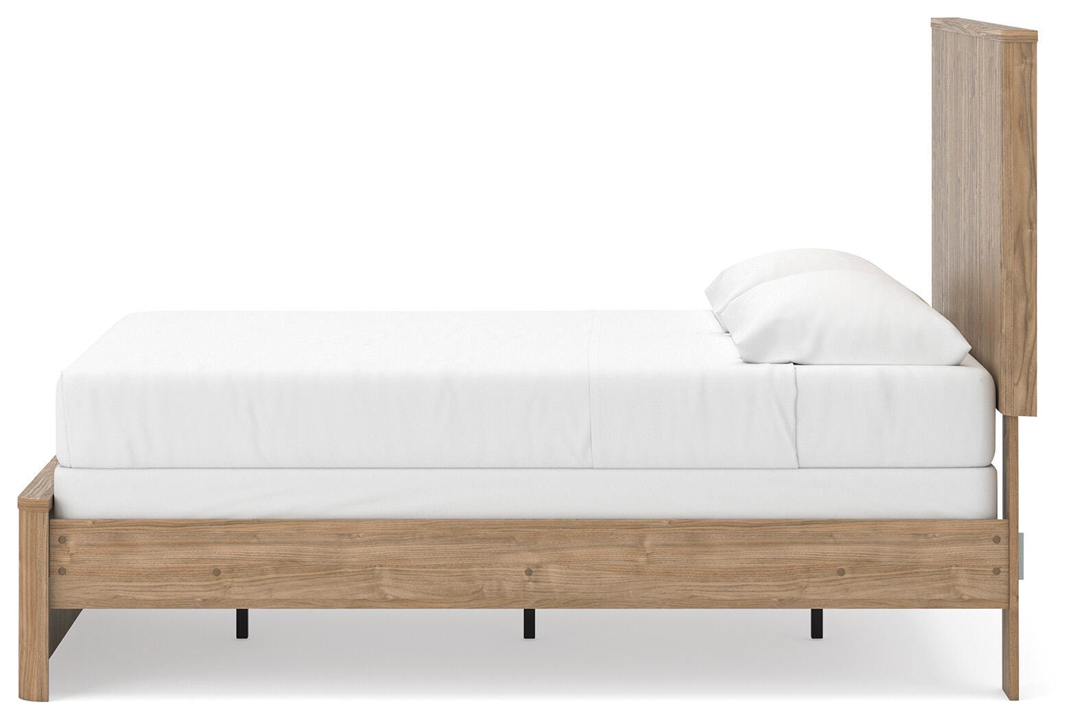 Gramburg Warm Natural Brown Full Panel Bed- Viva Furn