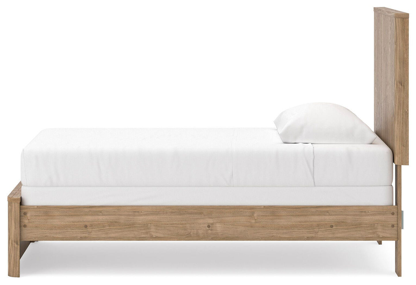 Gramburg Warm Natural Brown Twin Panel Bed- Viva Furn