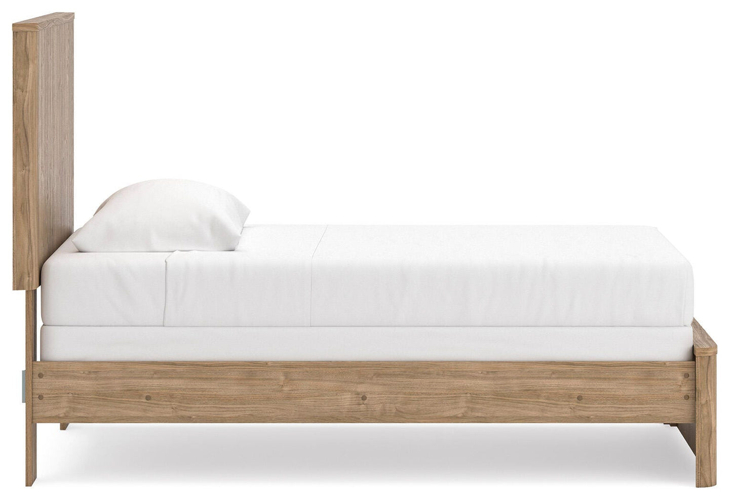 Gramburg Warm Natural Brown Twin Panel Bed- Viva Furn
