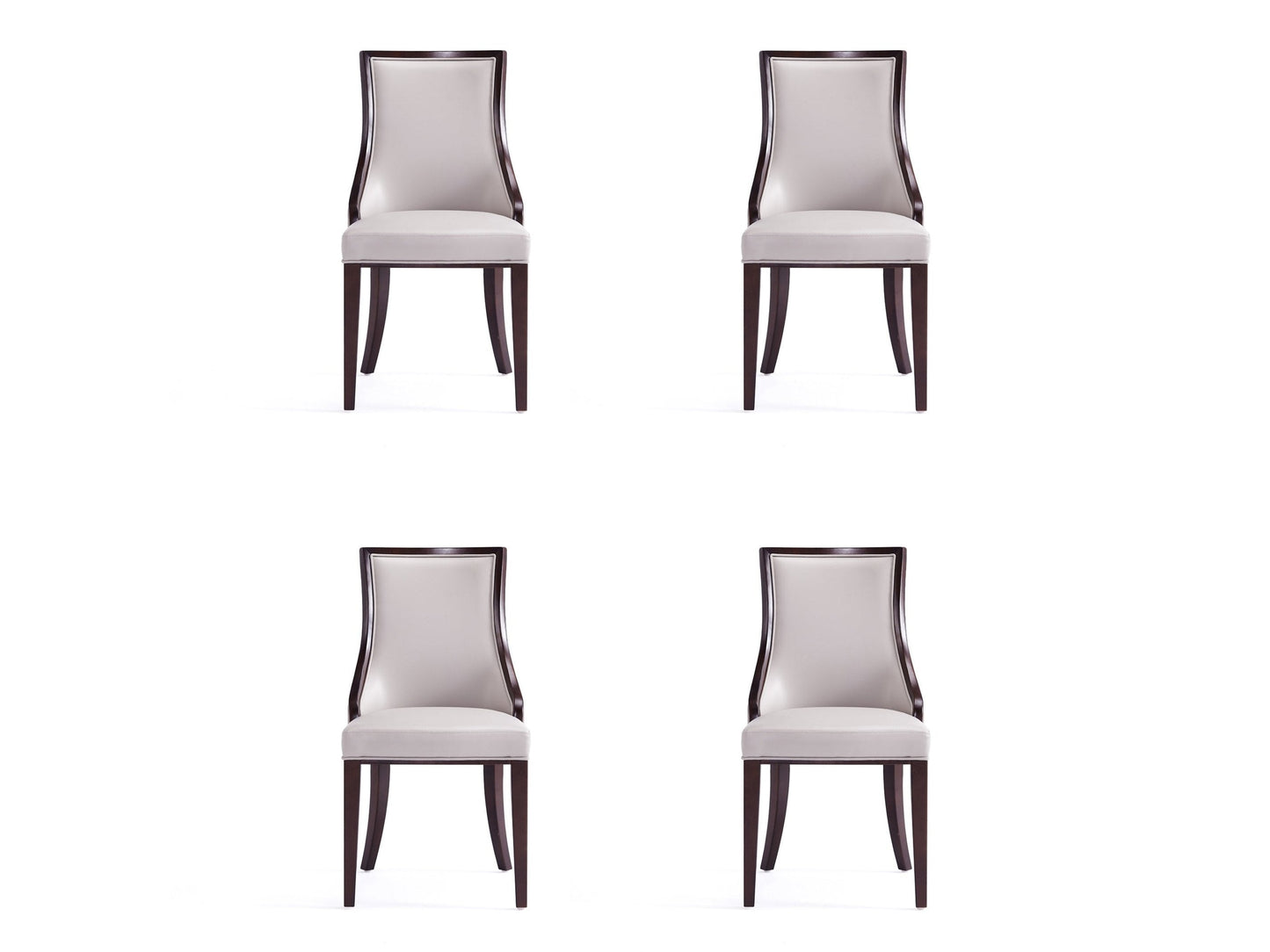 Grand Dining Chairs (set of 4) in Light Grey - Ornate Home
