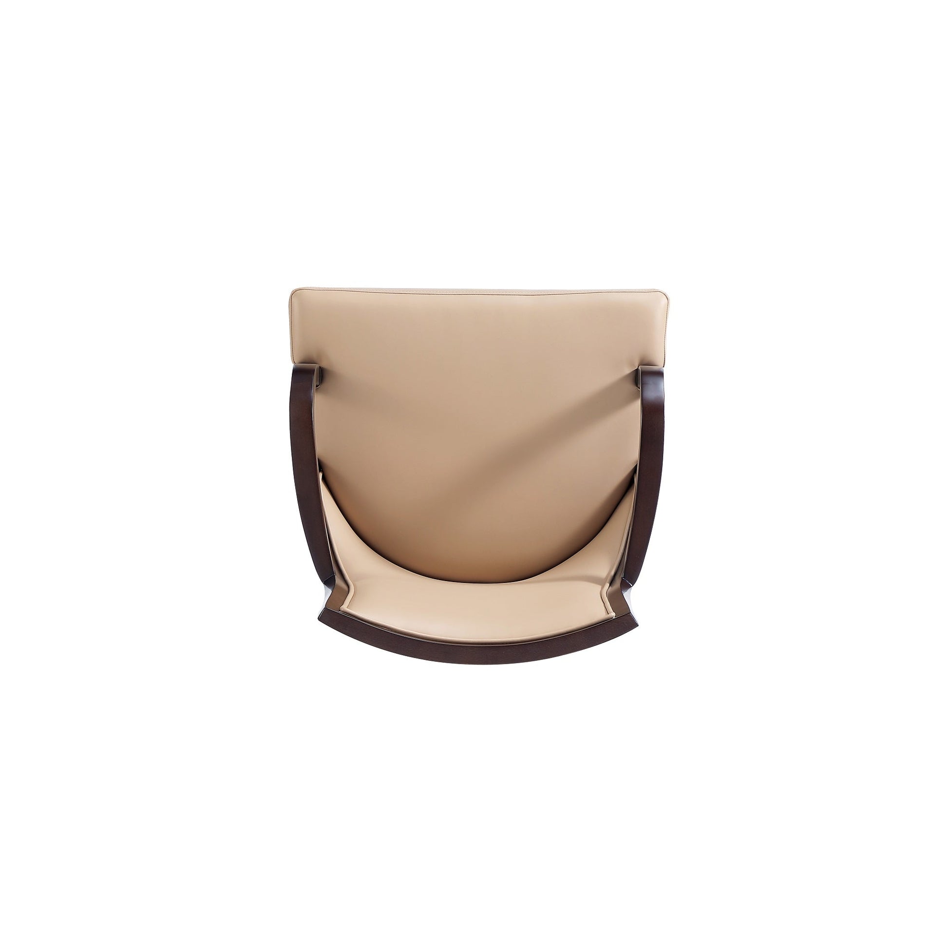 Grand Faux Leather and Velvet Dining Armchair in Tan - Ornate Home