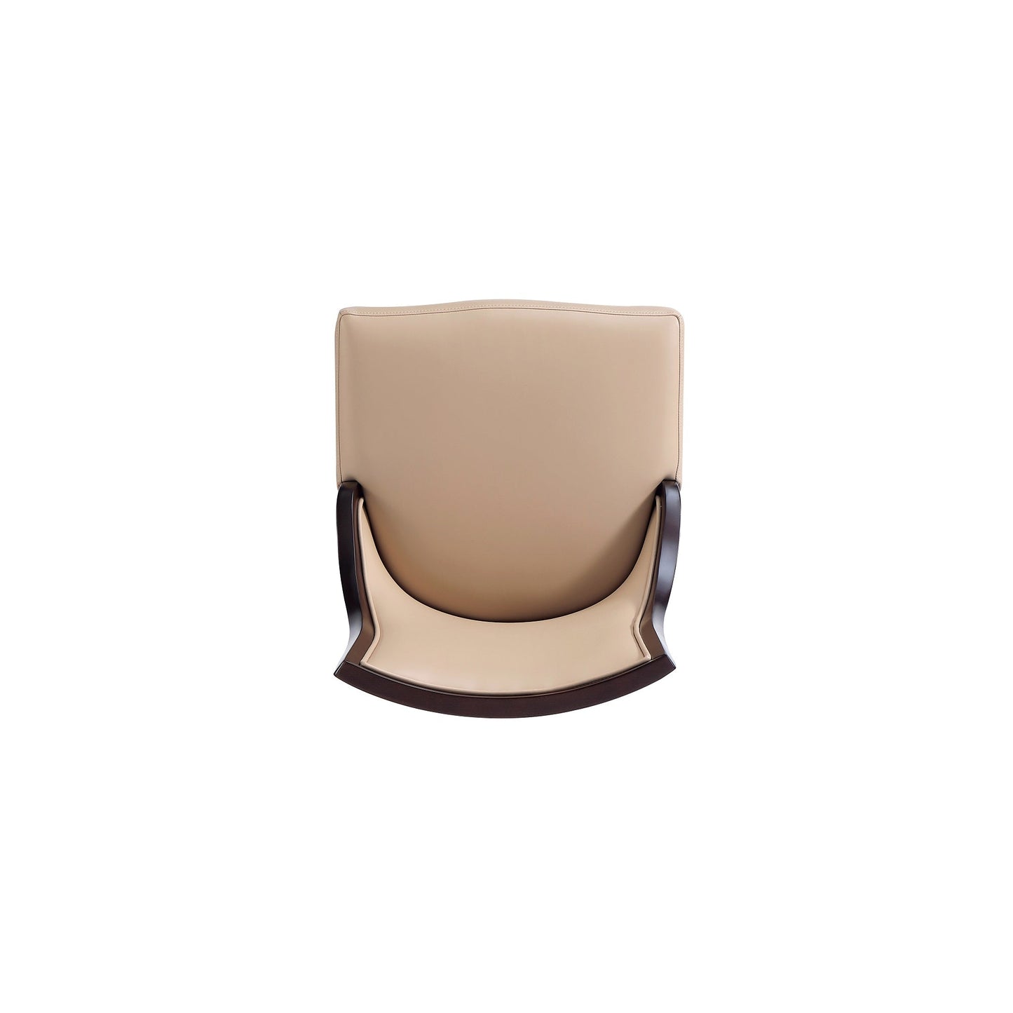Grand Faux Leather and Velvet Dining Chair in Tan (set of 4) - Ornate Home