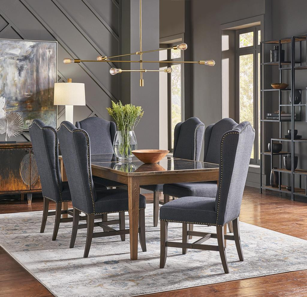 Grand Manor Black High Back Dining Chair (Set of 2) - Ornate Home