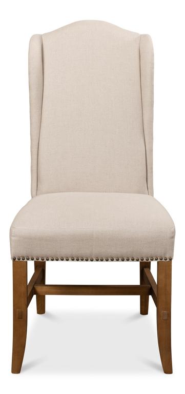 Grand Manor Ivory High Back Dining Chair (Set of 2) - Ornate Home