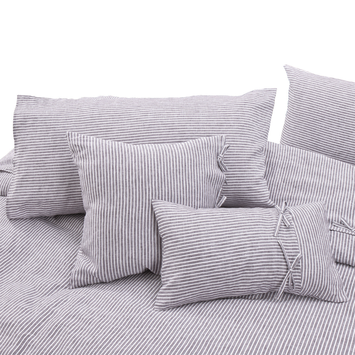 Grant Grey/White 5-Piece Duvet Set - Ornate Home