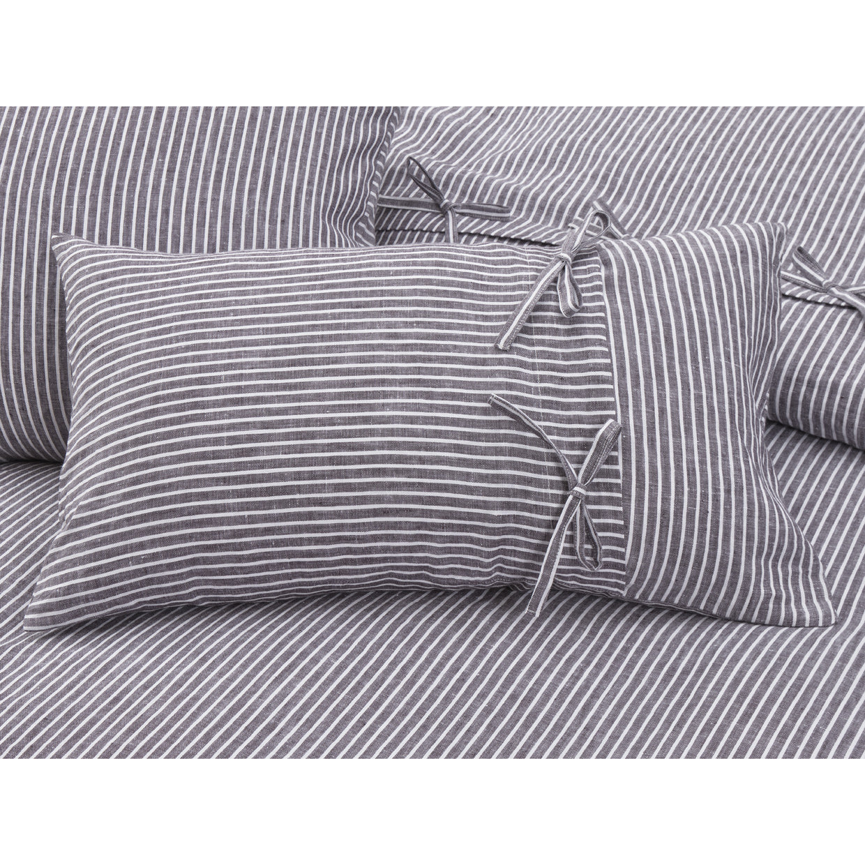 Grant Grey/White 5-Piece Duvet Set - Ornate Home