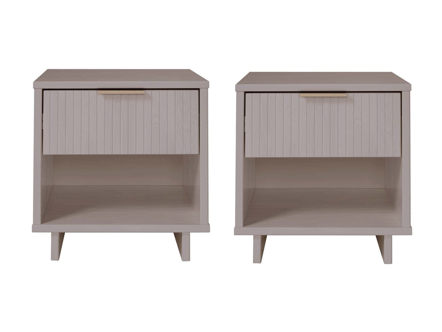 Granville Nightstand 1.0 in Light Grey (set of 2) - Ornate Home