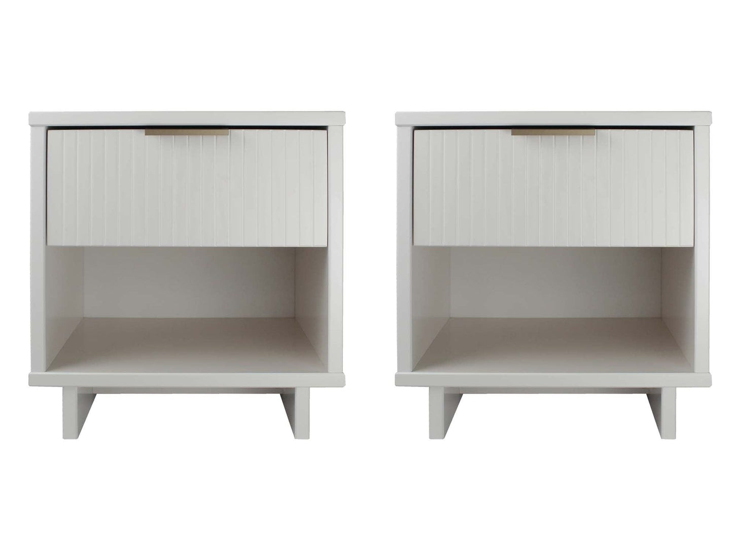 Granville Nightstand 1.0 in White (set of 2) - Ornate Home