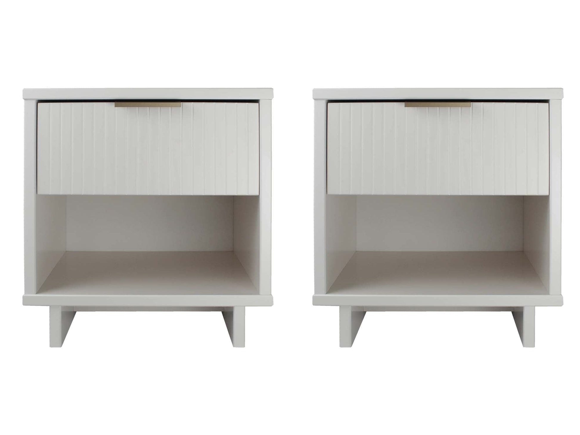 Granville Nightstand 1.0 in White (set of 2) - Ornate Home