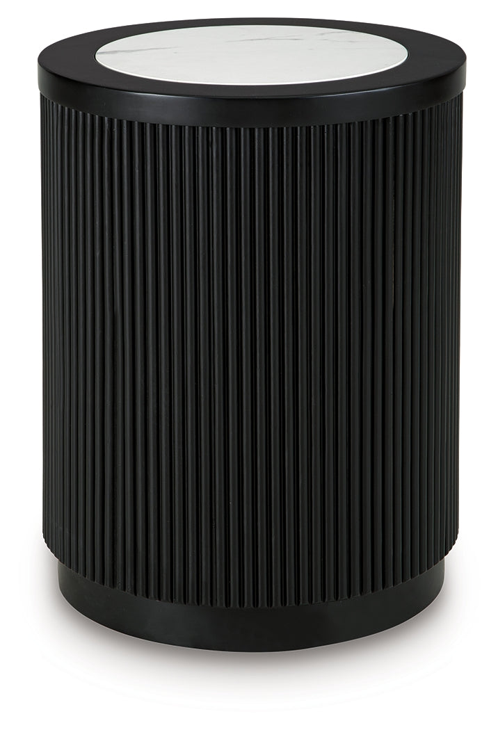Grayman Black End Table- Viva Furn