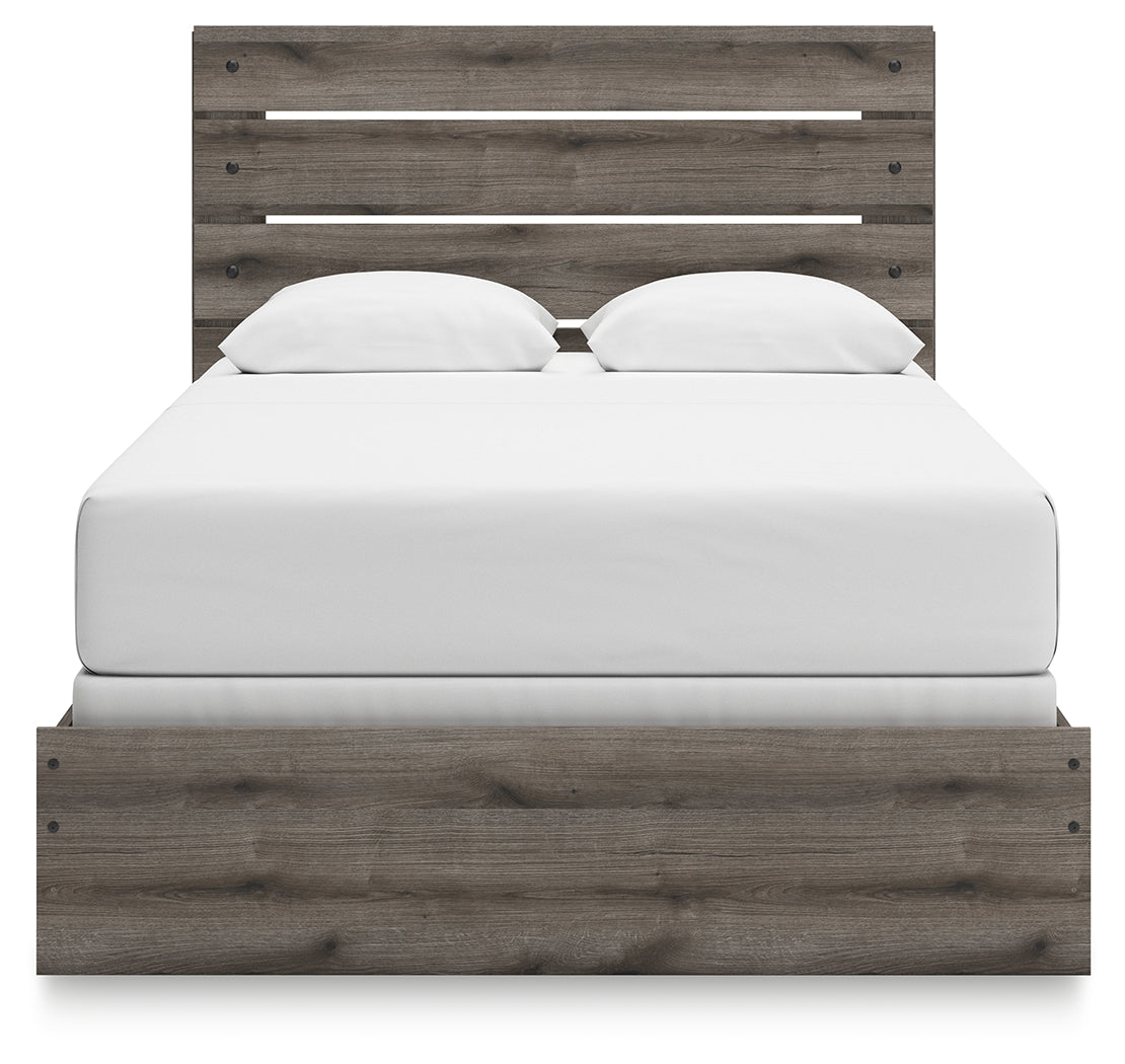 Graystorm Brown Gray Queen Panel Bed- Viva Furn