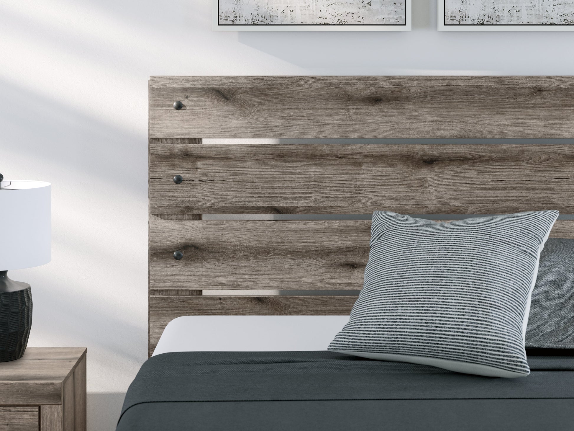 Graystorm Brown Gray Queen Panel Bed- Viva Furn