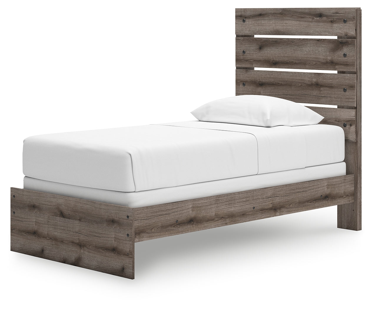 Graystorm Brown Gray Twin Panel Youth Bed- Viva Furn