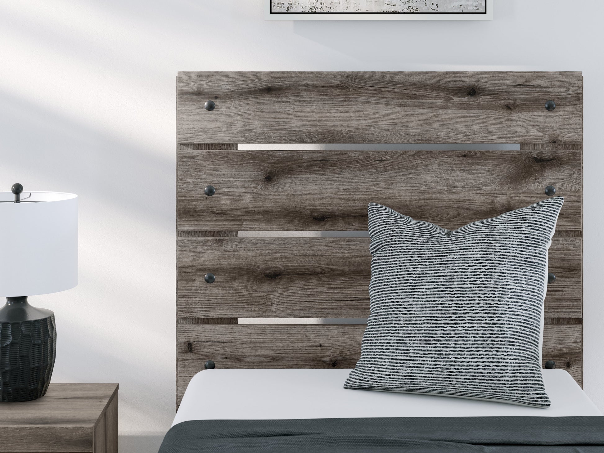 Graystorm Brown Gray Twin Panel Youth Bed- Viva Furn